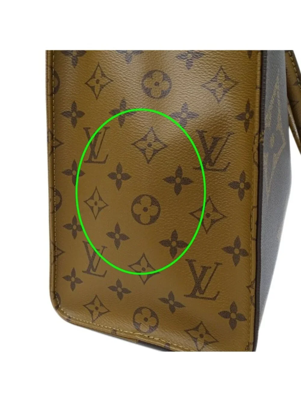 Louis Vuitton Monogram Giant Reverse Tote Shoulder Bag 2-Way On The Go MM Brown